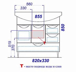 Aqwella Тумба для умывальника Лайн 85 – фотография-3
