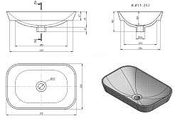 Equil Тумба с раковиной Desert 80 напольная амарок – фотография-5