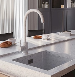 Mixline Смеситель для кухни 35к ML-GS15 (310) серый – фотография-4