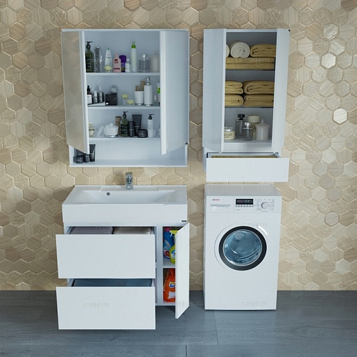 СанТа Мебель для ванной Марс 80 напольная, дверка – фотография-3