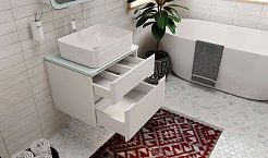 Jorno Тумба с раковиной Bosko 60 белая Bos.01.60/P/W подвесная – фотография-8