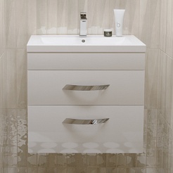 Mixline Тумба под раковину Марго 60 подвесная белая – фотография-3