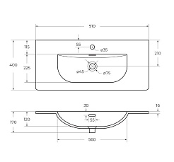 BelBagno Тумба с раковиной Uno mini 90 подвесная Bianco Opaco с раковиной BB-8099-3-90 – фотография-5