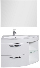 De Aqua Мебель для ванной Трио Люкс 90 L, зеркало Сильвер – фотография-1