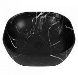 Teymi Раковина накладная в ванную Solli 41 artceramic мрамор чёрный матовый T50383