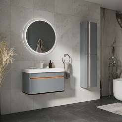 Equil Тумба под раковину Elegante 80 1 ящик подвесная мэйджик/дуб голиано – фотография-10