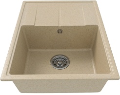 Teymi Мойка кухонная Hanna Smart 62 кварцевая бежевая матовая – фотография-3