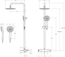 Cezares Душевая система RELAX-CD-GM оружейная сталь – фотография-6
