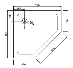 Taliente Душевой поддон PTA-08083 80/80 белый – фотография-3