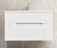 Jorno Тумба под раковину Modul 100 подвесная белая Mоl.01.97/P/W