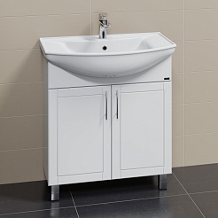 СанТа Тумба с раковиной Дублин 75 белая – фотография-2