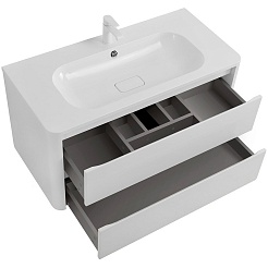 Cezares Тумба с раковиной Relax 100 подвесная bianco lucido – фотография-3