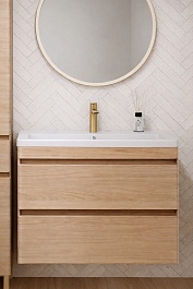 Vivon Тумба с раковиной Atwood 80 подвесная дерево – фотография-2