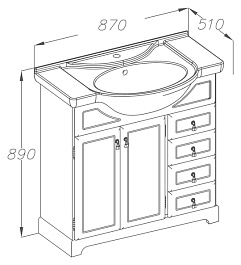 Opadiris Мебель для ванной "Карла 85" нагал – фотография-7