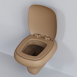 Ambassador Сиденье для унитаза Diamond темно-бежевое матовое – фотография-5