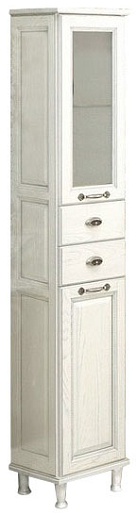 Акватон Пенал для ванной "Жерона" R белое серебро – фото-1