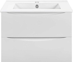 Vincea Тумба с раковиной Mia Slim 70 подвесная белая глянцевая