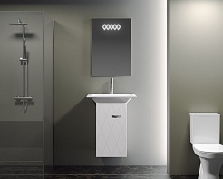  Тумба с раковиной Торус 50 L белый – фотография-2