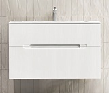 Jorno Тумба с раковиной Modul 100 белая глянцевая