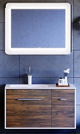 Aqwella Мебель для ванной Malaga 90 L крафт темный – фотография-1