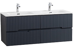 Cezares Тумба с раковиной Duet-N 120 с 4 ящиками подвесная grafito CZR-8095-120-2 – фотография-1