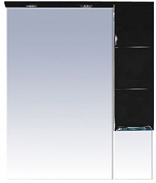 Misty Зеркальный шкаф Петра 75 черный R – фотография-1