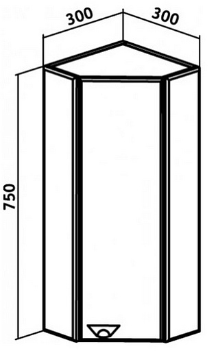 Runo Шкаф навесной Кредо 30 угловой – фотография-2