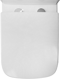 Azario Унитаз-компакт Nigel AZ-55 безободковый с бачком с сиденьем микролифт белый – фотография-10