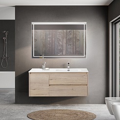BelBagno Тумба под раковину Kraft 120 R подвесная Rovere Galifax Bianco – фотография-10