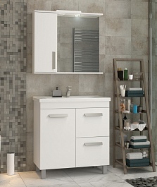 Vigo Тумба с раковиной Nova 2-800 2 ящика 1 дверца белая – фотография-11