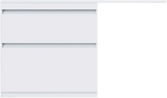 Vivon Тумба под раковину под стиральную машину Donna 150 2 ящика напольная белый глянец