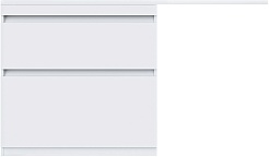 Vivon Тумба под раковину под стиральную машину Donna 150 2 ящика напольная белый глянец – фотография-1