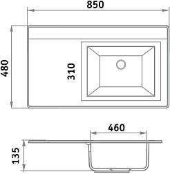 Runo Мебель для ванной Родос 85 L – фотография-6