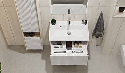 Jorno Тумба с раковиной Tossony 70 сонома светлая/белый Toss.01.70/P/SS-W/JR – фотография-7