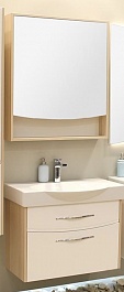 Акватон Мебель для ванной Инфинити 76 ясень коимбра, зеркало-шкаф – фотография-1