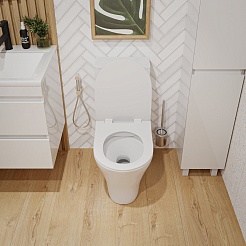 Vivon Унитаз-компакт Colett KWH03 безободковый с быстросъёмным сиденьем микролифт – фотография-5