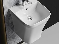 Ceramicanova Раковина моноблок Dion 36/40 CN6067 белая – фотография-7