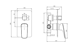 Aquatek Смеситель для душа и ванны Вега AQ1046MB матовый черный – фотография-2