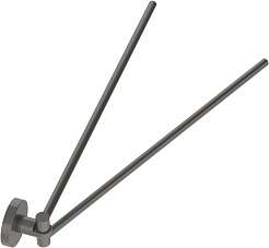 Cezares Полотенцедержатель двойной поворотный Relax RELAX-THD-S-GM оружейная сталь – фотография-2