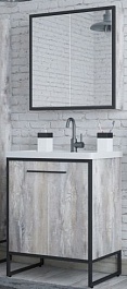 Corozo Мебель для ванной Айрон 60, черный/антик – фотография-1