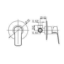 Paini Смеситель для душа Viva Style P4YO690 встраиваемый, черный – фотография-3