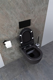 Allen Brau Чаша подвесного унитаза Priority 4.31001.31 чёрный матовый – фотография-14