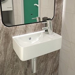 Teymi Раковина Hanna 45 T50903 правая белая T50903 – фотография-2