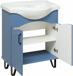 Runo Мебель для ванной Марсель 65 синяя – фотография-3
