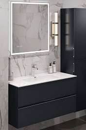 Aquanet Мебель для ванной Алвита New 100 Flat подвесная антрацит матовый – фотография-4
