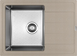 Florentina Мойка кухонная Комби 650 песочная – фотография-1