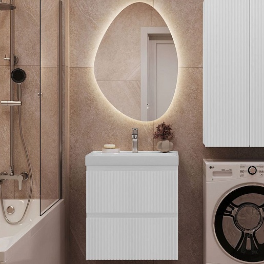 Aquanet Мебель для ванной Джейн 2.0 60 Flash подвесная белый сатин – фото-1