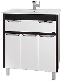 Водолей Тумба под раковину Габи 75 белый/венге – фотография-1