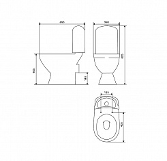 Iddis Унитаз-компакт Skif SKI2DSEI24 дюропласт – фотография-3