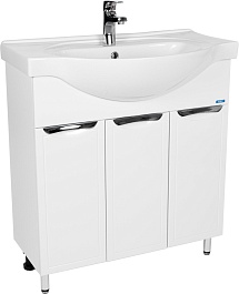 Viant Тумба под раковину Лима 80 Erica 3 дверки белая – фотография-1